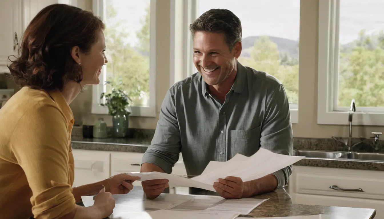 A friendly provider showing window samples to a homeowner in the Whittier area