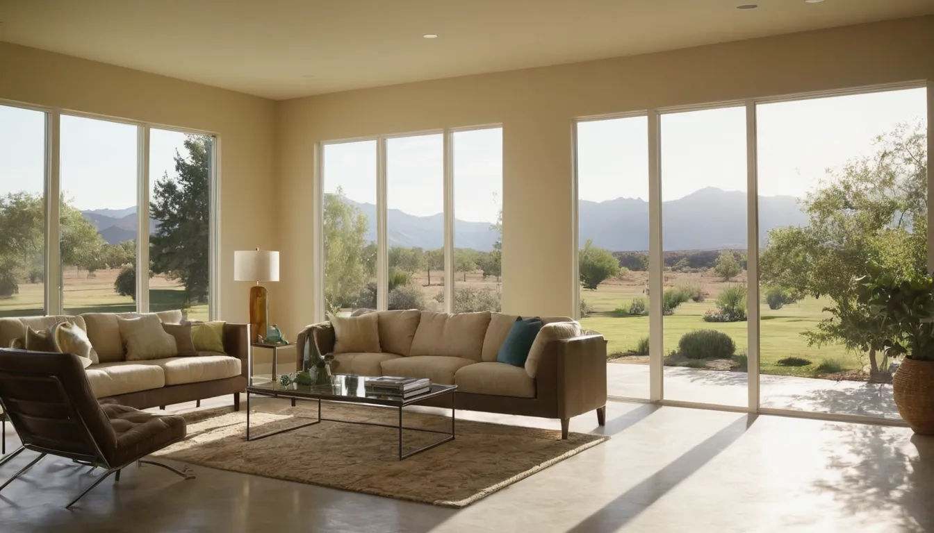 A bright living room with new energy efficient windows in a Whittier home